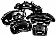S2068BLK Rear Performance Series Brake Caliper, 2-Wheel Set