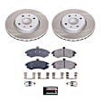 SC1093 Front Brake Disc and Pad Kit, Plain Surface, 4 Lugs, 256 mm, Ceramic, Z17 OE Replacement