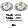 SC1368 Rear Brake Disc and Pad Kit, Plain Surface, 5 Lugs, 294.9 mm, Ceramic, Z17 OE Replacement