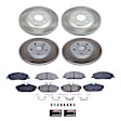 SC1381 Front and Rear Brake Disc and Pad Kit, Plain Surface, 5 Lugs, 300 mm, Ceramic, Z17 OE Replacement