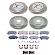 SC1543 Front and Rear Brake Disc and Pad Kit, Plain Surface, 5 Lugs, 280.8 mm, Ceramic, Z17 OE Replacement