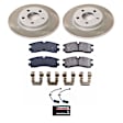 SC1567 Rear Brake Disc and Pad Kit, Plain Surface, 5 Lugs, 297 mm, Ceramic, Z17 OE Replacement