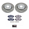SC1631 Front Brake Disc and Pad Kit, Plain Surface, 5 Lugs, 302 mm, Ceramic