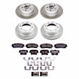 SC1715 Front and Rear Brake Disc and Pad Kit, Plain Surface, 5 Lugs, Front - 320 mm and Rear - 320 mm, Ceramic