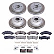 SC2015 Front and Rear Brake Disc and Pad Kit, Plain Surface, 6 Lugs, Front - 305 mm and Rear - 330 mm, Ceramic