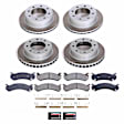 SC2027 Front and Rear Brake Disc and Pad Kit, Plain Surface, 8 Lugs, 324 mm, Ceramic, Z17 OE Replacement
