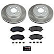 SC2160 Front Brake Disc and Pad Kit, Plain Surface, 5 Lugs, 288 mm, Ceramic, Z17 OE Replacement