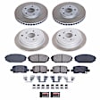 SC2300 Front and Rear Brake Disc and Pad Kit, Plain Surface, 5 Lugs, 299.9 mm, Ceramic, Z17 OE Replacement