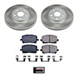 SC2316 Front Brake Disc and Pad Kit, Plain Surface 5 Lugs 275 mm Ceramic
