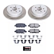 SC2427 Rear Brake Disc and Pad Kit, Plain Surface, 5 Lugs, 12.13 in., Ceramic