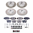 SC2441 Front and Rear Brake Disc and Pad Kit, Plain Surface, 5 Lugs, 259 mm, Ceramic, Z17 OE Replacement