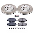 SC258 Front Brake Disc and Pad Kit, Plain Surface, 5 Lugs, 275 mm, Ceramic