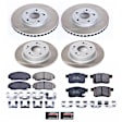 SC2742 Front and Rear Brake Disc and Pad Kit, Plain Surface, 5 Lugs, 281.6 mm, Ceramic, Z17 OE Replacement