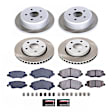 SC2798 Front and Rear Brake Disc and Pad Kit, Plain Surface, 5 Lugs, Front - 302 mm and Rear - 316 mm, Ceramic