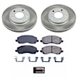 SC2992 Front Brake Disc and Pad Kit, Plain Surface, 5 Lugs, 276 mm, Ceramic, Z17 OE Replacement