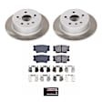 SC3068 Rear Brake Disc and Pad Kit, Plain Surface, 5 Lugs, 281 mm, Ceramic