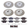 SC4051 Front and Rear Brake Disc and Pad Kit, Plain Surface, 5 Lugs, 280 mm, Ceramic, Z17 OE Replacement
