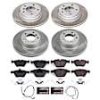 SC4107 Front and Rear Brake Disc and Pad Kit, Plain Surface, 5 Lugs, 299.8 mm, Ceramic, Z17 OE Replacement