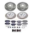 SC4140 Front and Rear Brake Disc and Pad Kit, Plain Surface, 5 Lugs, Front - 275 mm and Rear - 259 mm, Ceramic