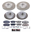 SC4446 Front and Rear Brake Disc and Pad Kit, Plain Surface, 5 Lugs, 283.8 mm, Ceramic, Z17 OE Replacement