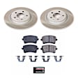 SC4745 Rear Brake Disc and Pad Kit, Plain Surface, 5 Lugs, 300 mm, Ceramic, Z17 OE Replacement