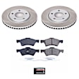 2007 Dodge Grand Caravan - Front Brake Disc and Pad Kit, Plain Surface, 5 Lugs, 281 mm, Ceramic, 3.3L 6Cyl, Z17 OE Replacement
