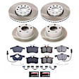 SC529 Front and Rear Brake Disc and Pad Kit, Plain Surface, 5 Lugs, 245 mm, Ceramic, Z17 OE Replacement