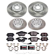 2008 Volkswagen Jetta - Front and Rear Brake Disc and Pad Kit, Plain Surface, 5 Lugs, 260 mm, Ceramic, 2.0L 4Cyl, Z17 OE Replacement