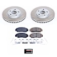 SC5392 Front Brake Disc and Pad Kit, Plain Surface, 5 Lugs, 299.9 mm, Ceramic, Z17 OE Replacement