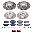 SC5555 Front or Rear Brake Disc and Pad Kit, Plain Surface 5 Lugs Front - 300 mm and Rear - 292 mm Ceramic