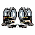 SC5871 Front and Rear Brake Disc and Pad Kit, Plain Surface, 5 Lugs, Front - 255 mm and Rear - 259 mm, Ceramic