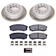SC5875 Rear Brake Disc and Pad Kit, Plain Surface, 6 Lugs, Ceramic