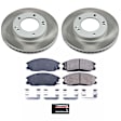 SC5908 Front Brake Disc and Pad Kit, Plain Surface, 5 Lugs, Ceramic, Z17 OE Replacement