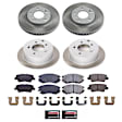 SC5914 Front and Rear Brake Disc and Pad Kit, Plain Surface, 5 Lugs, 262 mm, Ceramic, Z17 OE Replacement