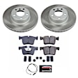 SC6038 Front Brake Disc and Pad Kit, Plain Surface, 5 Lugs, 328 mm, Ceramic