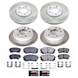 SC6088 Front and Rear Brake Disc and Pad Kit, Plain Surface, 5 Lugs, 262 mm, Ceramic, FWD, Z17 OE Replacement