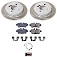 SC6281 Rear Brake Disc and Pad Kit, Plain Surface, 4 Lugs, 258.8 mm, Ceramic, Z17 OE Replacement
