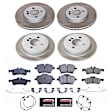SC6299 Front and Rear Brake Disc and Pad Kit, Plain Surface, 4 Lugs, 258.8 mm, Ceramic, Z17 OE Replacement