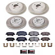 SC6500 Front and Rear Brake Disc and Pad Kit, Plain Surface, 4 Lugs, 262 mm, Ceramic, Z17 OE Replacement