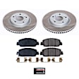 SC6515 Front Brake Disc and Pad Kit, Plain Surface, 5 Lugs, 292.8 mm, Ceramic