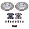 2021 Jeep Cherokee - Rear Brake Disc and Pad Kit, Plain Surface, 5 Lugs, Ceramic, 2 Piston Front Calipers, 3.2L 6Cyl