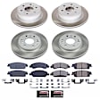 SC6560 Front and Rear Brake Disc and Pad Kit, Plain Surface, 6 Lugs, Front - 330 mm and Rear - 345 mm, Ceramic