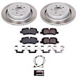 SC6564 Rear Brake Disc and Pad Kit, Plain Surface, 5 Lugs, 350 mm, Ceramic