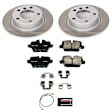SC6664 Rear Brake Disc and Pad Kit, Plain Surface, 5 Lugs, 279.7 mm, Ceramic, Z17 OE Replacement