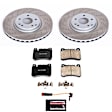 SC6713 Front Brake Disc and Pad Kit, Cross-Drilled, 5 Lugs, 330 mm, Ceramic, Z17 OE Replacement