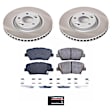SC6764 Front Brake Disc and Pad Kit, Plain Surface, 5 Lugs, Ceramic, Z17 OE Replacement