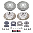 SC6782 Front and Rear Brake Disc and Pad Kit, Plain Surface, 5 Lugs, 287 mm, Ceramic, AWD, Z17 OE Replacement