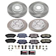 2014 Mazda 6 - Front and Rear Brake Disc and Pad Kit, Plain Surface, 5 Lugs, Front - 297 mm and Rear - 277.5 mm, Ceramic, 2.5L 4Cyl