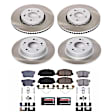 SC7283 Front and Rear Brake Disc and Pad Kit, Plain Surface, 5 Lugs, 281.6 mm, Ceramic, Z17 OE Replacement