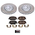 SC7299 Front Brake Disc and Pad Kit, Plain Surface, 5 Lugs, 305 mm, Ceramic